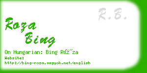roza bing business card